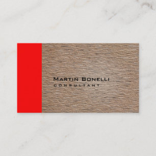 Bois Beige Chaleureux Carte de visite en rayures r
