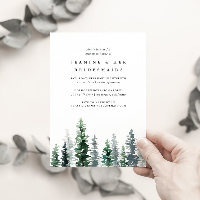 Bois | Bridesmaids Brunch Invitation (Créateur téléchargé)