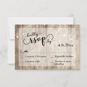 Bois Brown rustique et luminaires Mariage RSVP 3