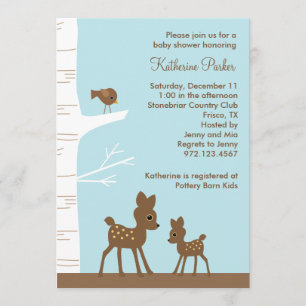 Bois cerf Baby Shower Invitations