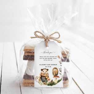 Bois d'automne   Étiquettes cadeaux Merci Baby sho