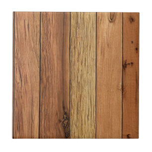 Bois de bois carreaux de céramique marron