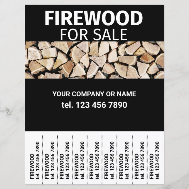 Bois de chauffage à vendre Bois Flyer décapant les (Devant)