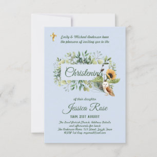 Bois de Chouette des bois Christening Invitations 
