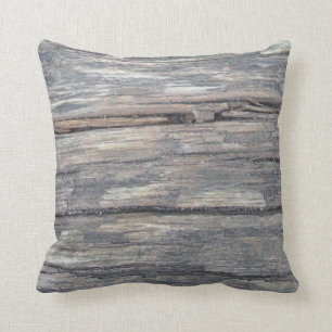 bois de construction brun gris : coussin gris brun