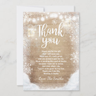Bois de neige de baby shower de carte de