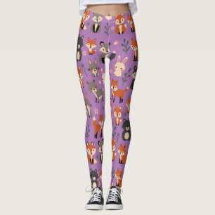 Bois de Whimsical Animaux Leggings Motifs