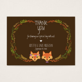 Bois de Whimsical Renards Mariage Balises Cadeaux