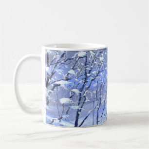 Bois d'hiver Aquarelle Peinture Mug