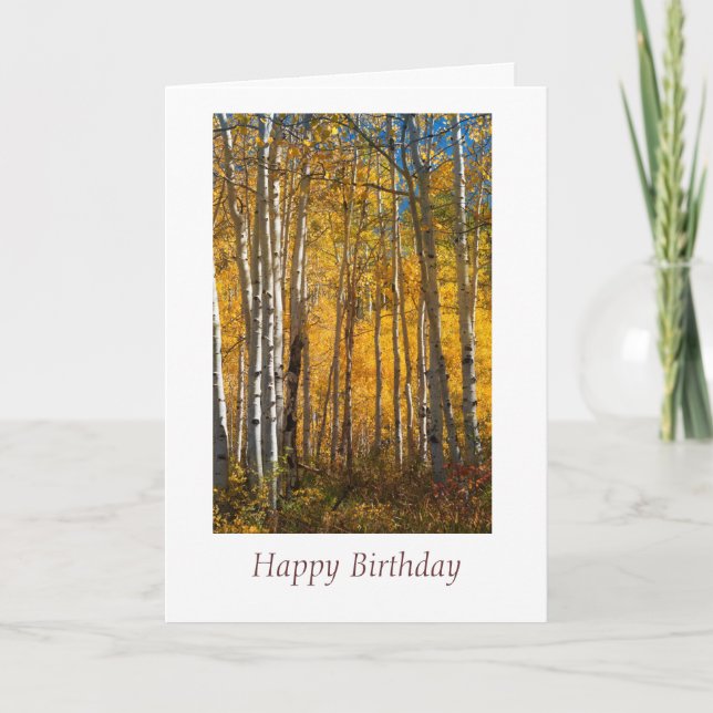 Bois d'or sur la carte d'anniversaire de Grand Mes (Devant)