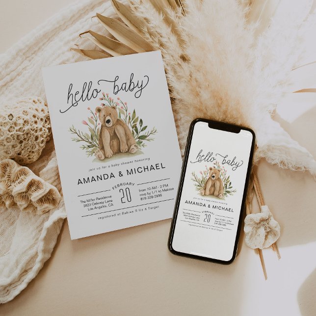 Bois du printemps | Invitation Baby shower (Créateur téléchargé)