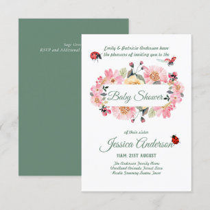 Bois Flore et faune BABY SHOWERS Invitations