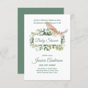 Bois Flore et faune BABY SHOWERS Invitations