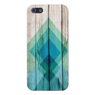 Bois iPhone 5 chevron coque menthe géométrique