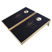 Bois naturel de marque personnalisée Cuir noir mod