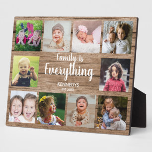 Bois rustique 10 Photo Collage Famille Plaque