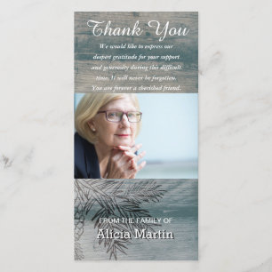 Bois rustique de Merci commémoratif de sympathie