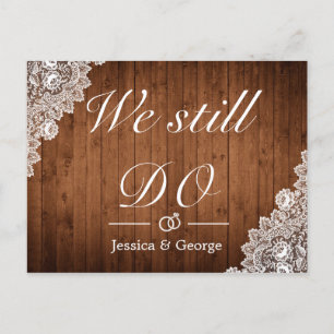 Bois Rustique & Dentelle Toujours Faire Invitation