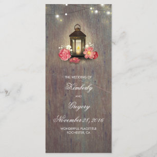 Bois rustique et programmes de mariage Vintage lan