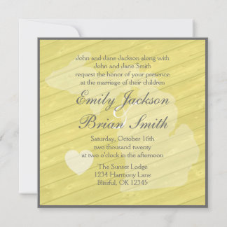 Bois rustique Michigan invitations de mariage jaun