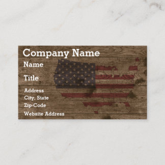 Bois rustique sur tout le Carte de visite des État