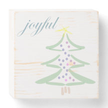 Bois signe de Joyful Christmas Tree Cheer