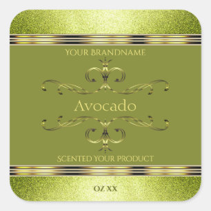 Bois vert Gold produit Étiquettes Parties scintill