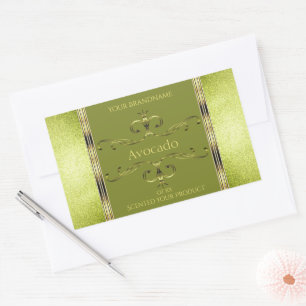 Bois vert Gold produit Étiquettes Parties scintill