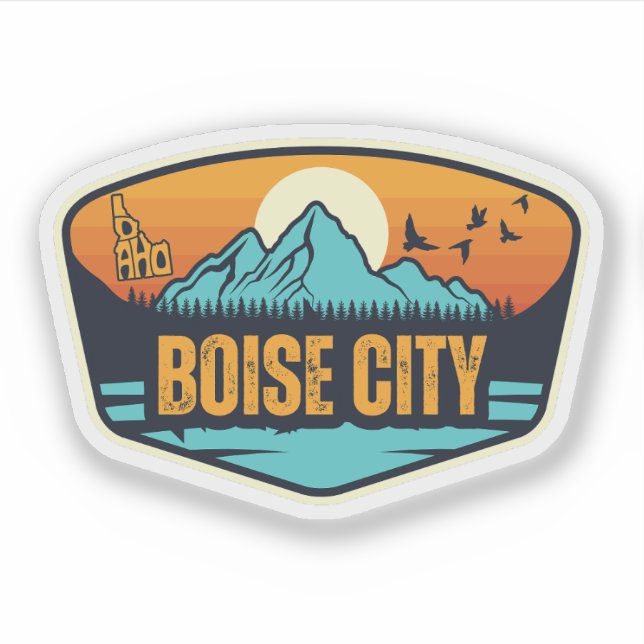 Boise City, Idaho Aufkleber (Vorderseite)