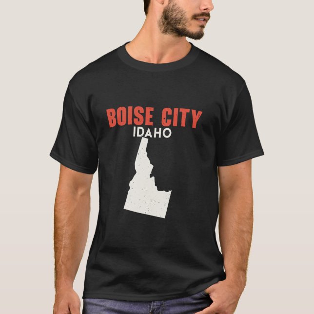 Boise City Idaho USA Staat Amerika Reisen Idahoan T-Shirt (Vorderseite)