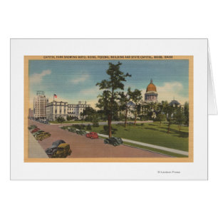 Boise, ID - Aussicht auf Hauptstadt Park & Umgebun