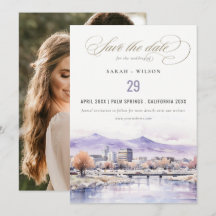 Boise, Idaho Aquarell-Landschaftsfoto-Hochzeit