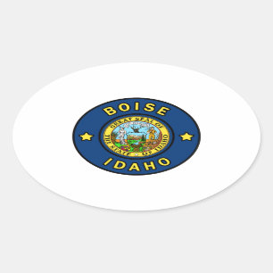 Boise Idaho Ovaler Aufkleber