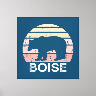 Boise Idaho Retro Bear Leinwanddruck
