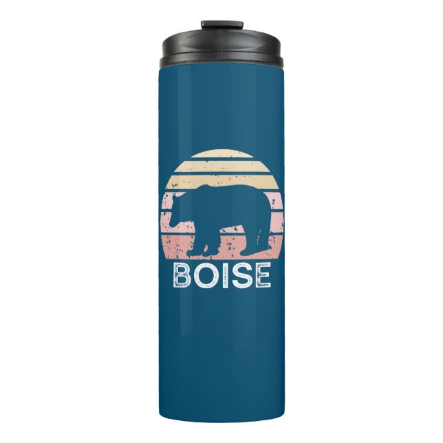 Boise Idaho Retro Bear Thermosbecher (Vorderseite)