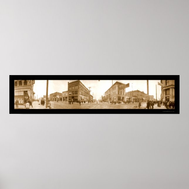 Boise Idaho Street Foto 1907 Poster (Vorne)