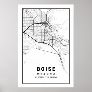 Boise Idaho USA City Travel Poster