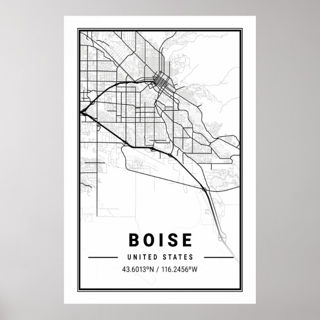 Boise Idaho USA City Travel Poster (Vorne)