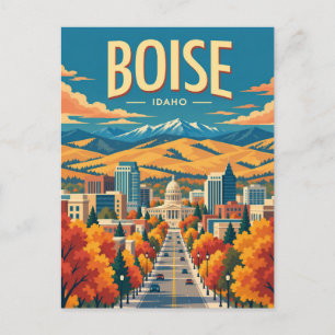 Boise Idaho Vintage Reise Kunstpostkarte Postkarte