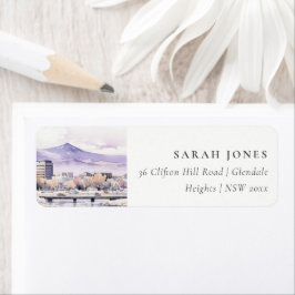Boise, Idaho Watercolor Landscape Address