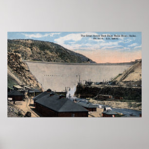 Boise River und Great Arrow Rock Dam Poster