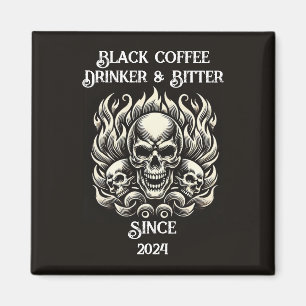 Boisson de café noir personnalisé et aimant amer