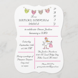 Boissons, Diapers & Dudes - Invitation