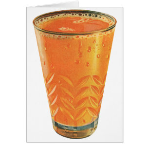 Boissons vintages, Verre de jus d'orange Petit-déj