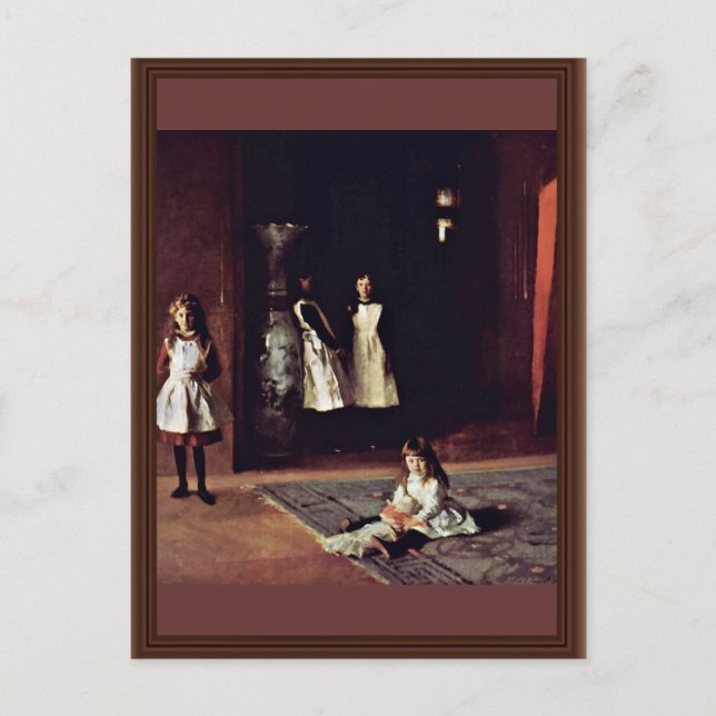 Boit Daughters von Sargent John Singer Postkarte (Vorderseite)