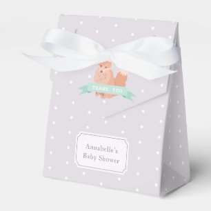 Boite à Baby shower modifiable couleur Fox Woodlan