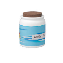 Smile Vous êtes à Sea Isle Candy Jar