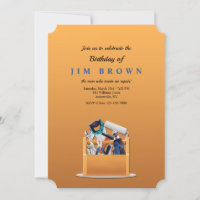 Boîte à outils pour hommes Invitation d'anniversai