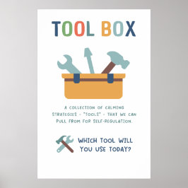 Boîte à outils Techniques de calme Poster en class