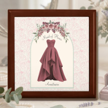 Boîte-cadeau élégante en bois Rose du désert Demoi